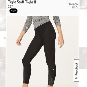 Lululemon Tight Stuff Tight II legging size 4
